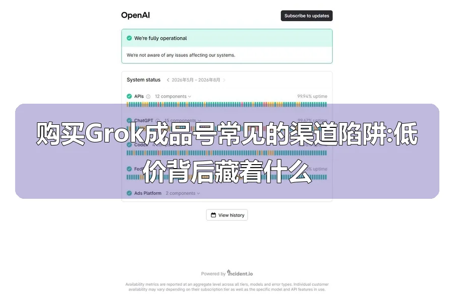 购买Grok成品号常见的渠道陷阱:低价背后藏着什么